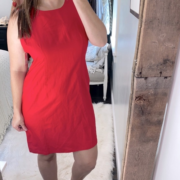 JENNIFER Eden red shift dress size 14 vintage new with tags - Picture 2 of 6